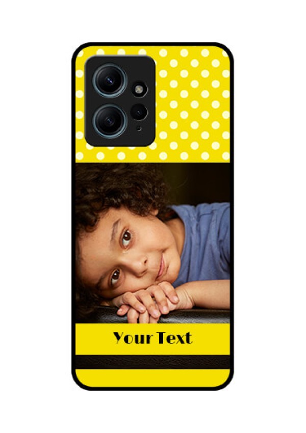 Redmi Note 12 4G Custom Glass Phone CaseBright Yellow Case Design
