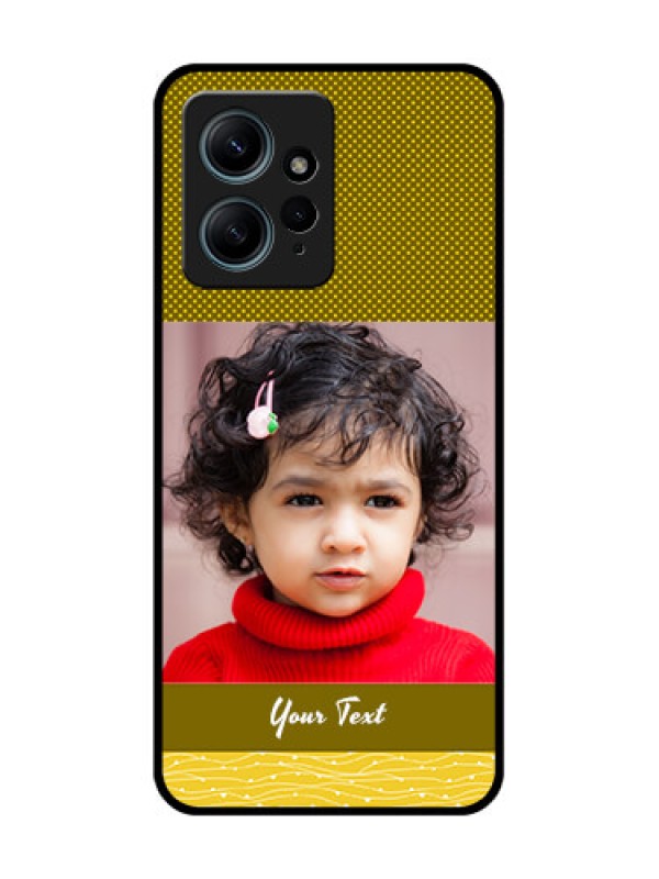 Custom Redmi Note 12 4G Custom Glass Phone CaseSimple Green Color Design