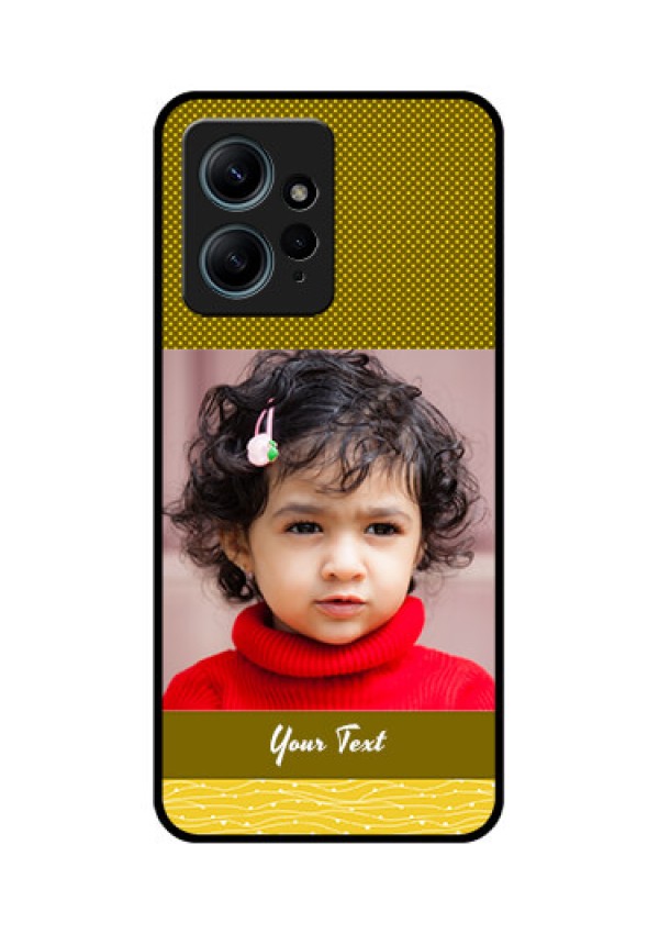 Redmi Note 12 4G Custom Glass Phone CaseSimple Green Color Design