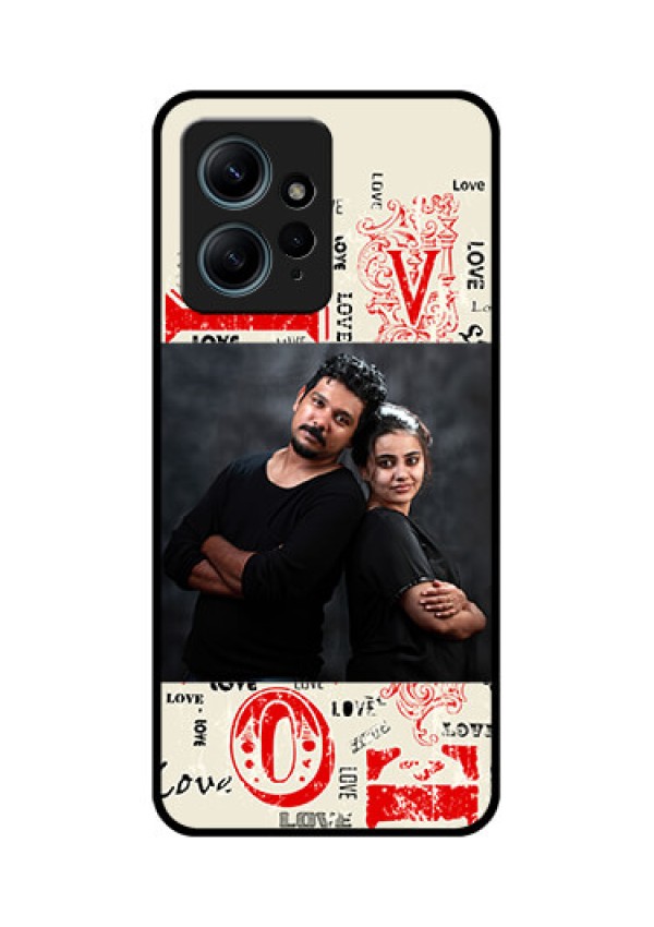 Redmi Note 12 4G Custom Glass Phone CaseTrendy Love Design Case