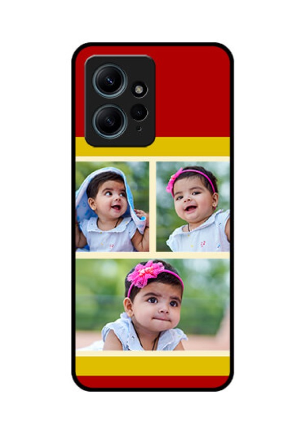 Redmi Note 12 4G Custom Glass Phone CaseMultiple Pic Upload Design