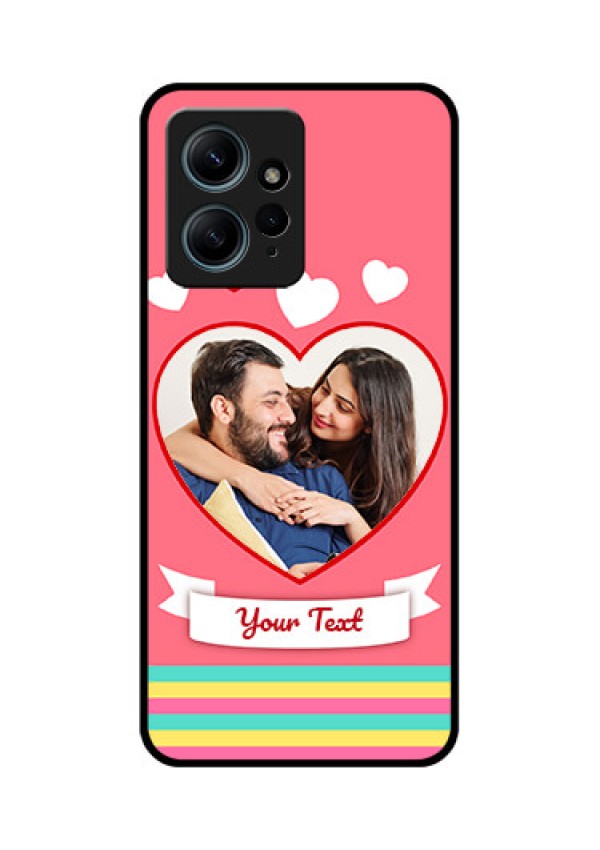 Redmi Note 12 4G Custom Glass Phone CaseLove Shapes Doodle Design