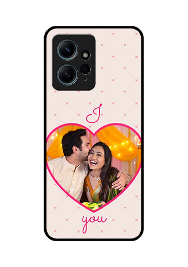 Redmi Note 12 4G Custom Glass Phone CaseHeart Shape Design