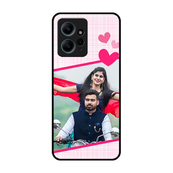 Redmi Note 12 4G Custom Glass Phone CaseLove Shape Heart Design Redmi Note 12 4G Custom Glass Phone CaseLove Shape Heart Design