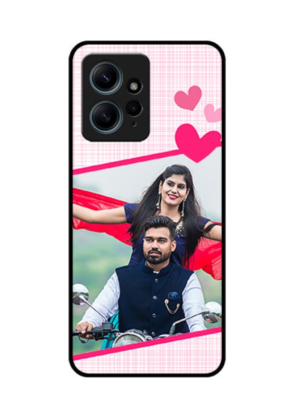 Redmi Note 12 4G Custom Glass Phone CaseLove Shape Heart Design