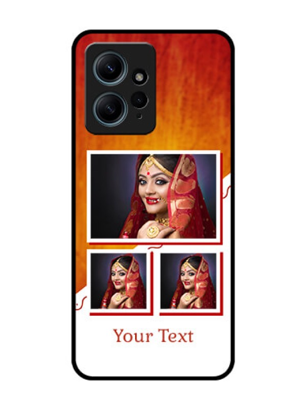 Custom Redmi Note 12 4G Custom Glass Phone CaseWedding Memories Design