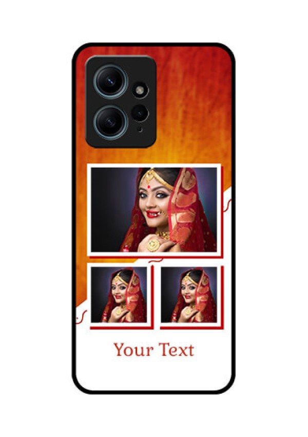 Redmi Note 12 4G Custom Glass Phone CaseWedding Memories Design