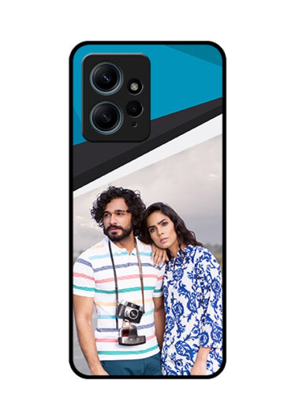 Redmi Note 12 4G Custom Glass Phone CaseSimple Pattern Photo Upload Design