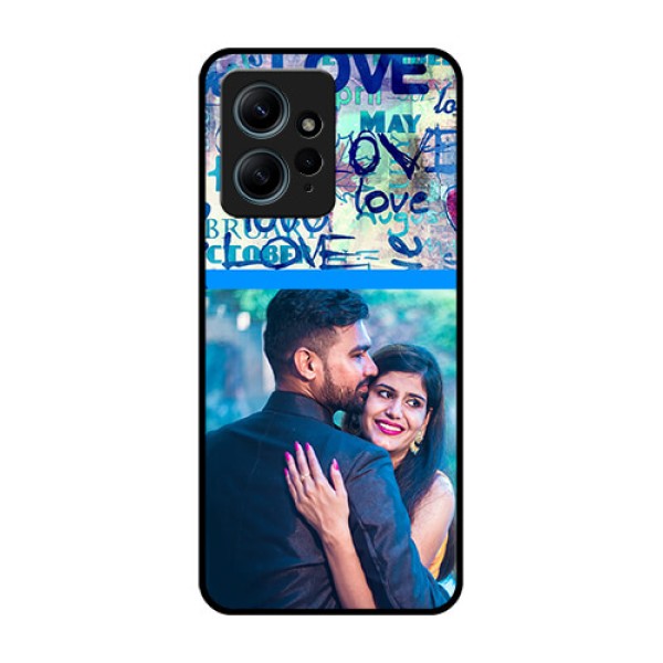 Redmi Note 12 4G Custom Glass Phone CaseColorful Love Design