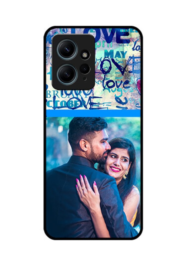 Redmi Note 12 4G Custom Glass Phone CaseColorful Love Design