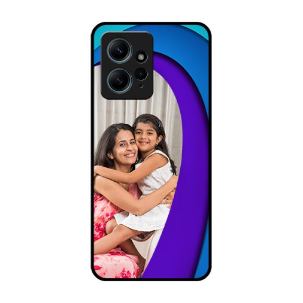 Redmi Note 12 4G Custom Glass Phone CaseSimple Pattern Design