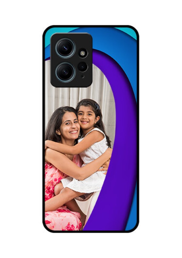 Redmi Note 12 4G Custom Glass Phone CaseSimple Pattern Design