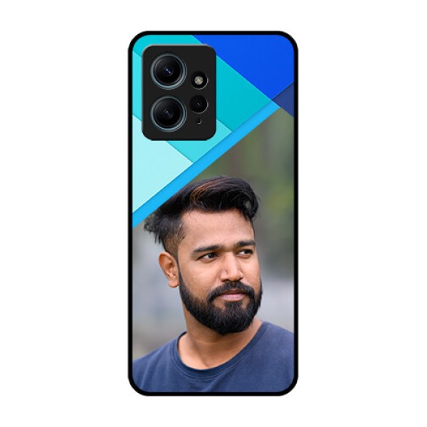 Redmi Note 12 4G Custom Glass Phone CaseBlue Pattern Design