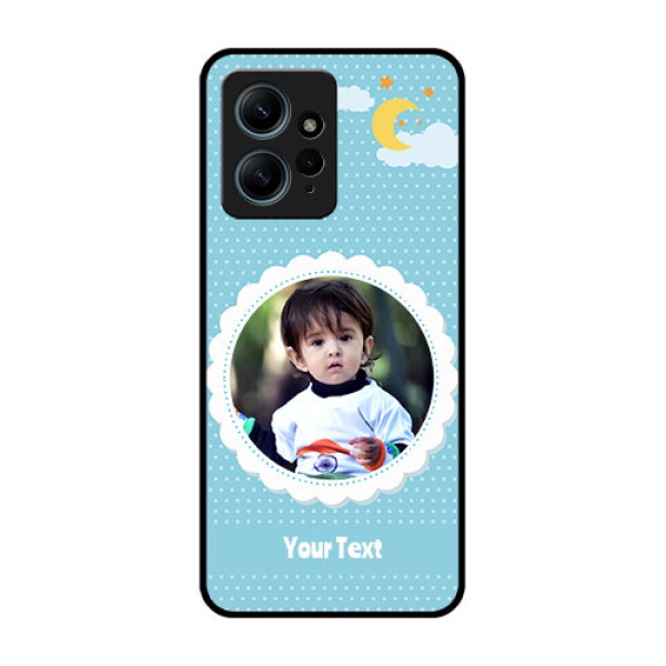 Redmi Note 12 4G Custom Glass Phone CaseViolet Pattern Design