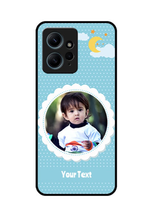 Redmi Note 12 4G Custom Glass Phone CaseViolet Pattern Design