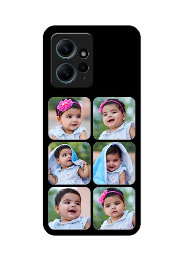 Redmi Note 12 4G Custom Glass Phone CaseMultiple Pictures Design