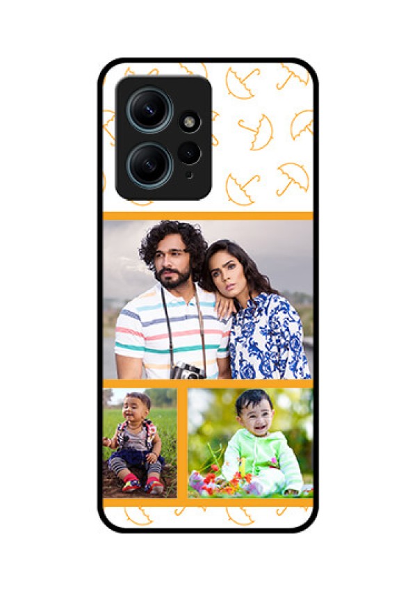 Redmi Note 12 4G Custom Glass Phone CaseYellow Pattern Design