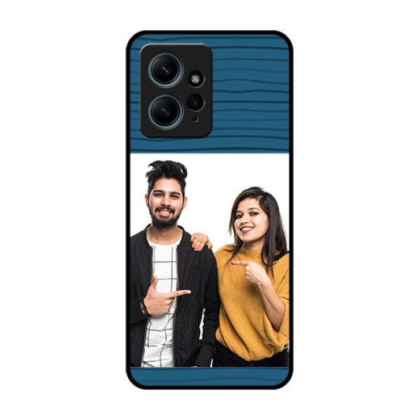 Redmi Note 12 4G Custom Glass Phone CaseBlue Pattern Cover Design Redmi Note 12 4G Custom Glass Phone CaseBlue Pattern Cover Design