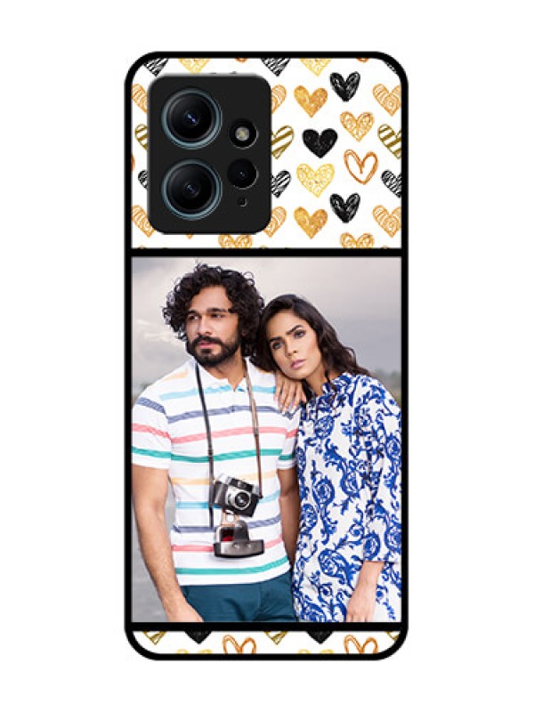 Custom Redmi Note 12 4G Custom Glass Phone CaseLove Symbol Design