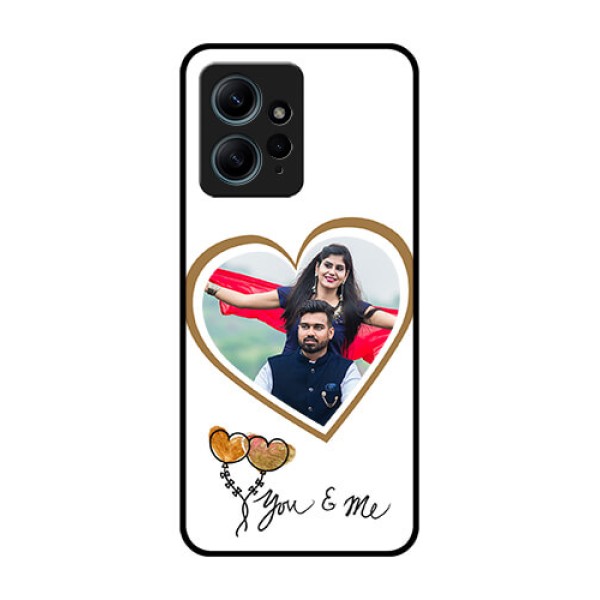Redmi Note 12 4G Custom Glass Phone CaseYou and Me Design