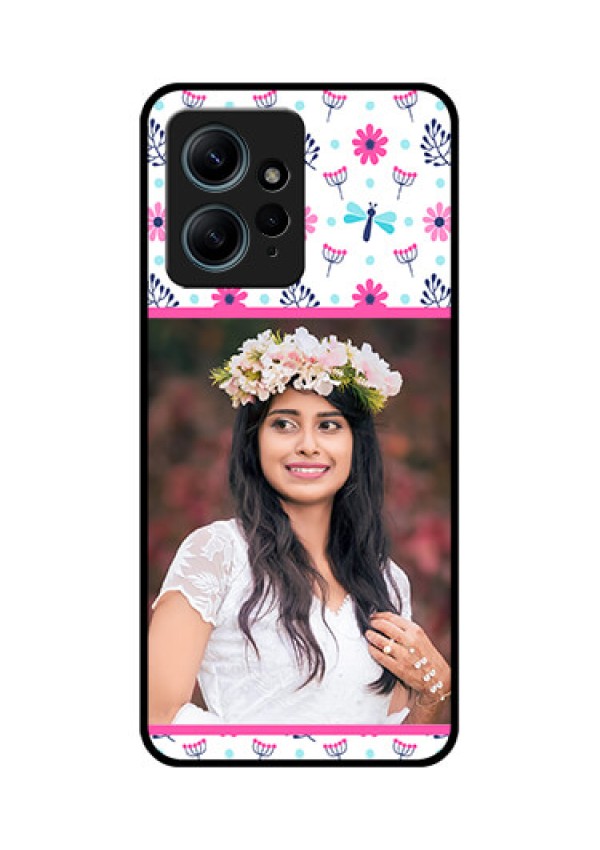 Redmi Note 12 4G Custom Glass Phone CaseColorful Flower Design