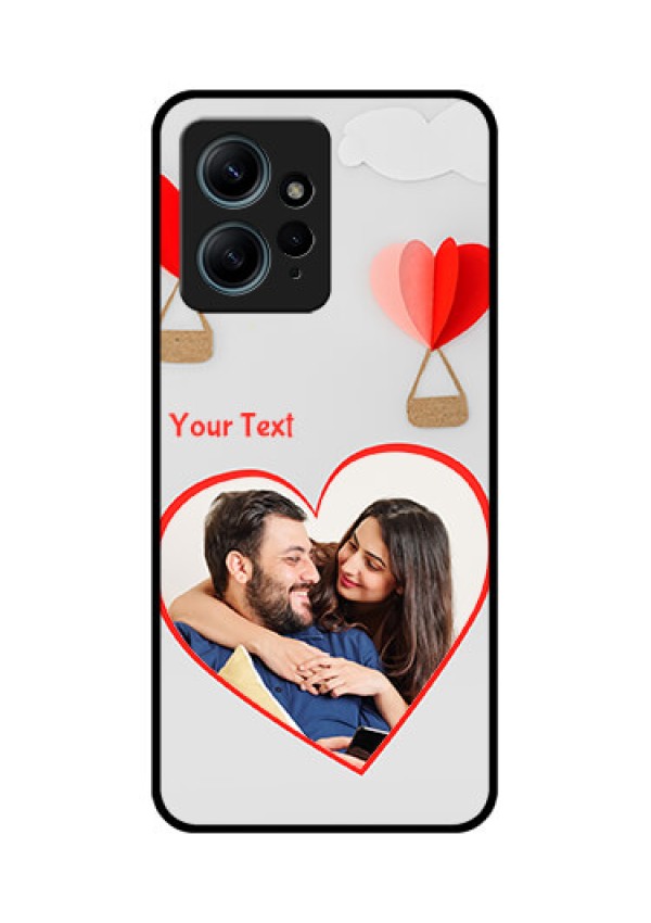 Redmi Note 12 4G Custom Glass Phone CaseParachute Love Design