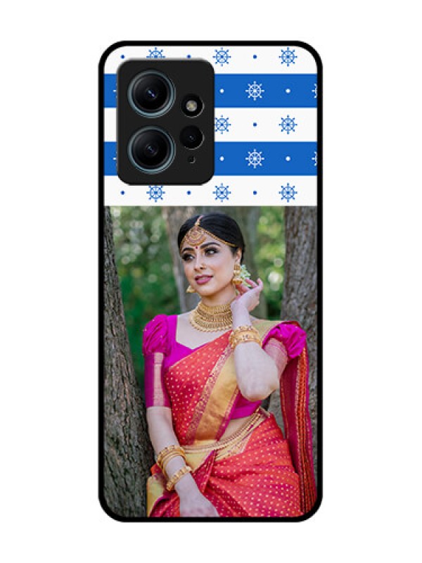 Custom Redmi Note 12 4G Custom Glass Phone CaseSnow Pattern Design