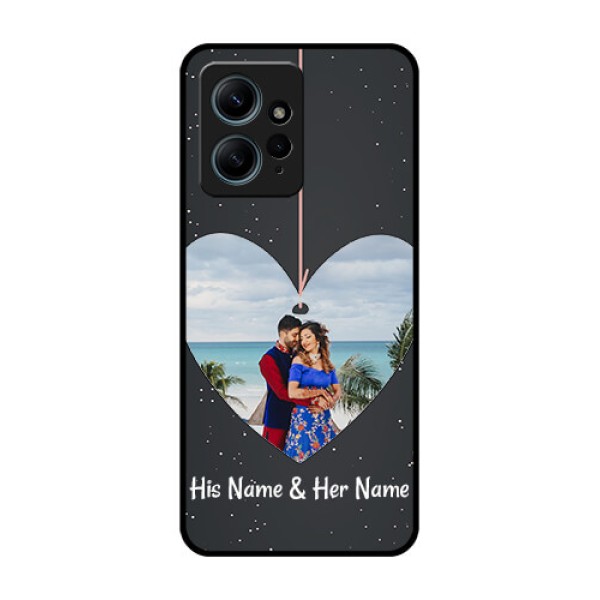 Redmi Note 12 4G Custom Glass Phone CaseHanging Heart Design