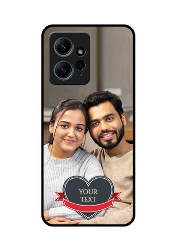 Redmi Note 12 4G Custom Glass Phone CaseJust Married Couple Design