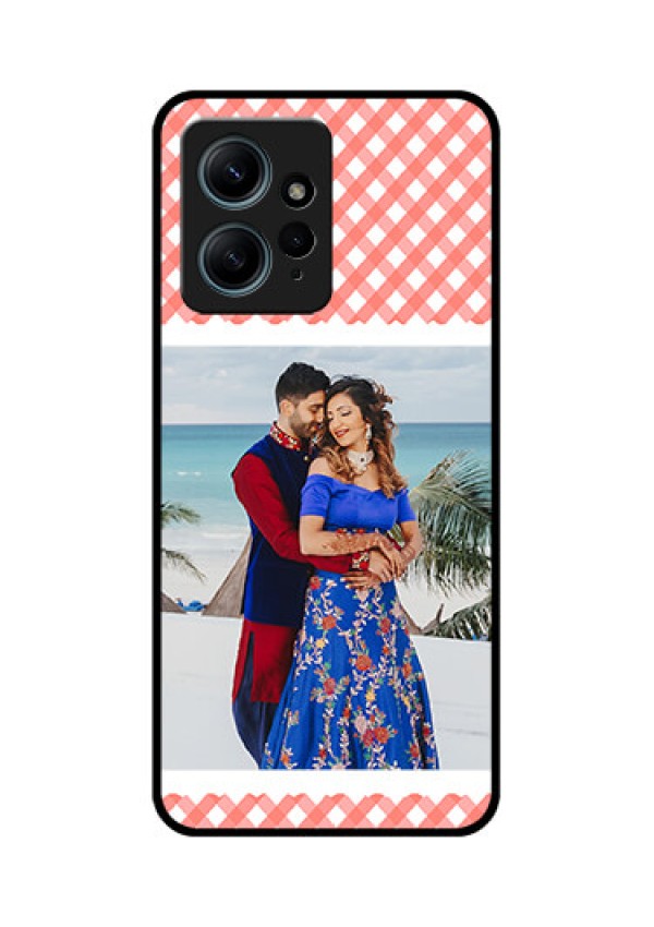 Redmi Note 12 4G Custom Glass Phone CasePink Pattern Design