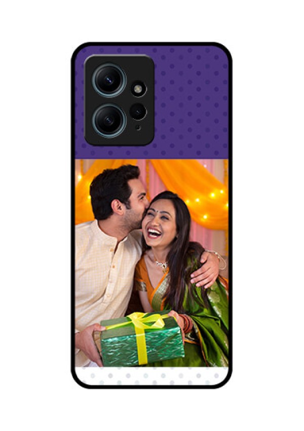 Redmi Note 12 4G Custom Glass Phone CaseViolet Colored Pattern Design