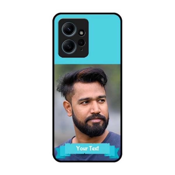 Redmi Note 12 4G Custom Glass Phone CaseBlue Color Design Redmi Note 12 4G Custom Glass Phone CaseBlue Color Design