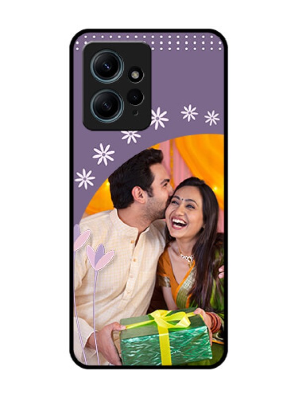 Custom Redmi Note 12 4G Custom Glass Phone CaseLavender Flowers Design