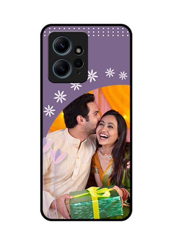 Redmi Note 12 4G Custom Glass Phone CaseLavender Flowers Design