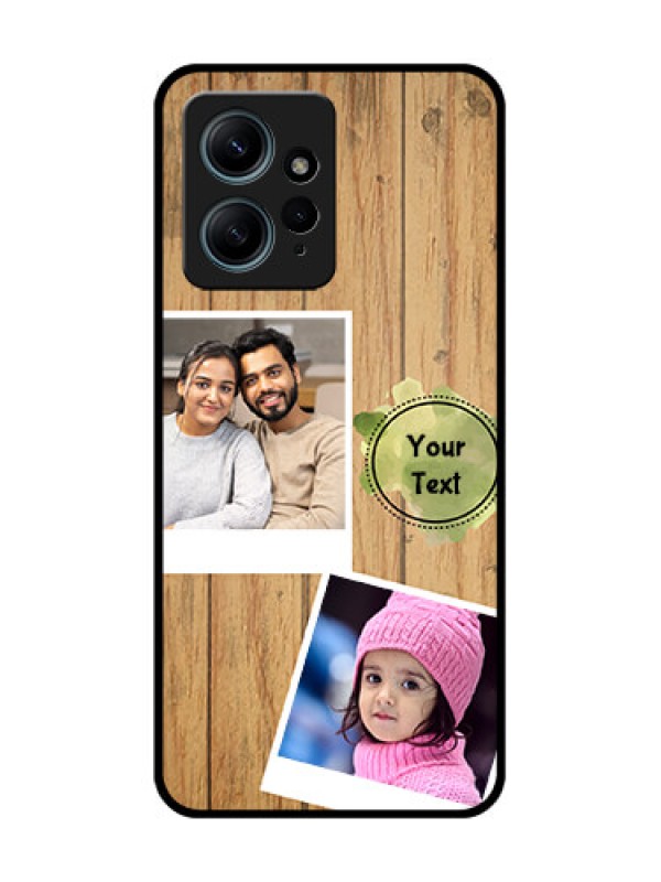 Custom Redmi Note 12 4G Custom Glass Phone CaseWooden Texture Design