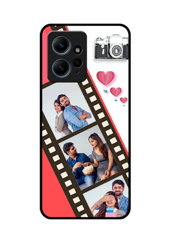 Redmi Note 12 4G Custom Glass Phone Case3 Image Holder With Film Reel