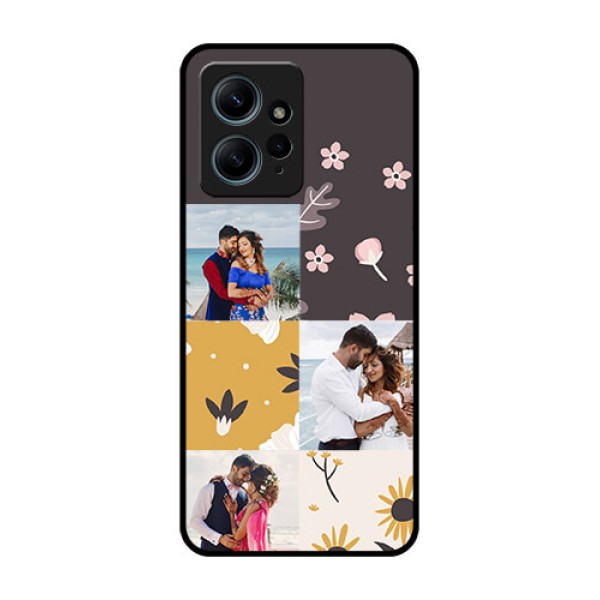 Redmi Note 12 4G Custom Glass Phone Case3 Images With Floral Design Redmi Note 12 4G Custom Glass Phone Case3 Images With Floral Design