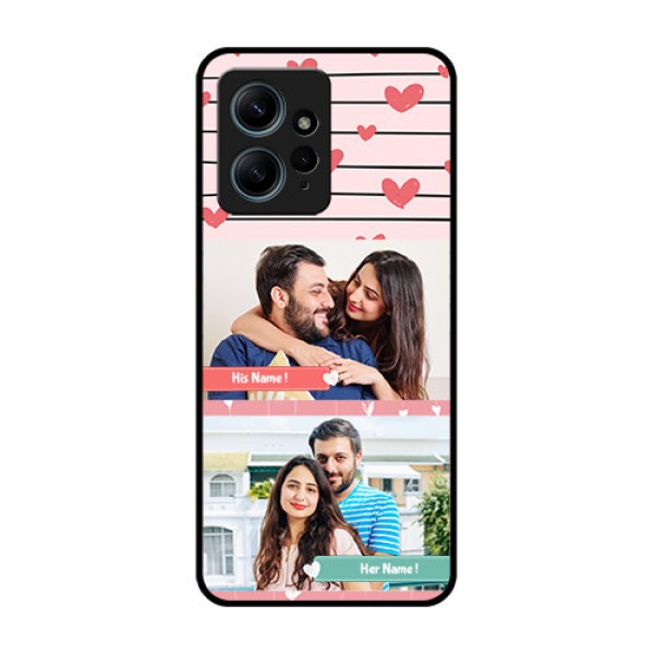 Redmi Note 12 4G Custom Glass Phone CasePhoto With Heart Design Redmi Note 12 4G Custom Glass Phone CasePhoto With Heart Design