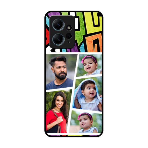 Redmi Note 12 4G Custom Glass Phone CaseGraffiti Pattern Design