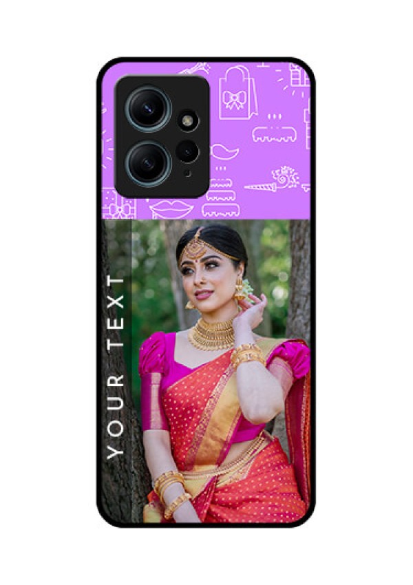 Redmi Note 12 4G Custom Glass Phone CaseBirthday Icons Design