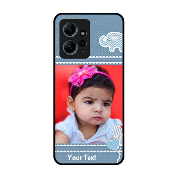 Redmi Note 12 4G Custom Glass Phone CaseWith Kids Pattern Design