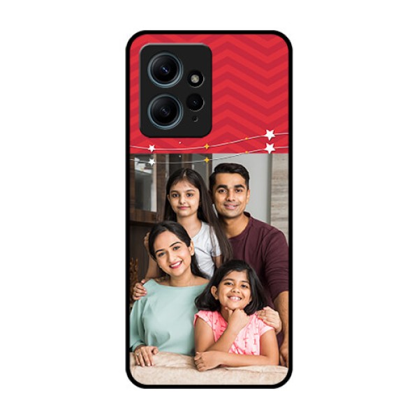 Redmi Note 12 4G Custom Glass Phone CaseHappy Family Design