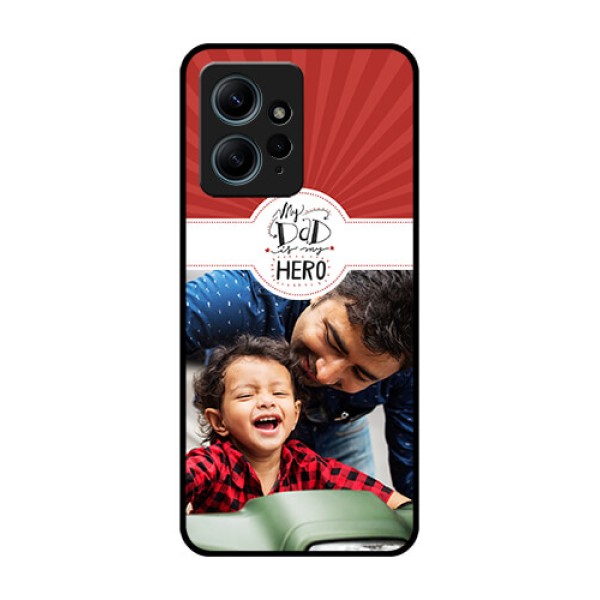 Redmi Note 12 4G Custom Glass Phone CaseMy Dad Hero Design
