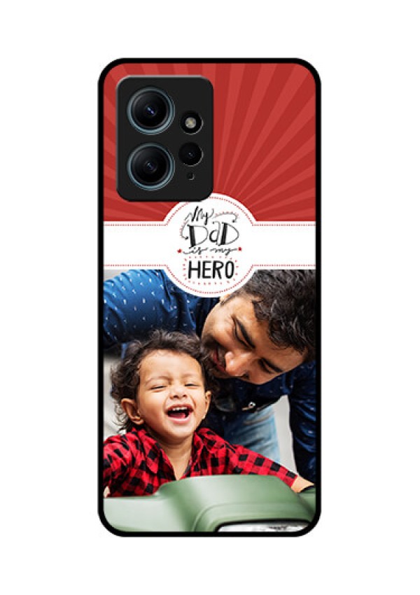Redmi Note 12 4G Custom Glass Phone CaseMy Dad Hero Design