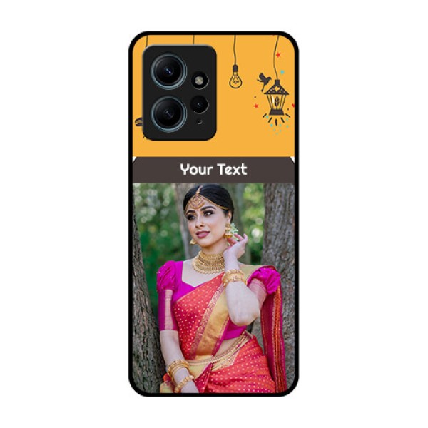 Redmi Note 12 4G Custom Glass Phone CaseWith Family Picture And Icons