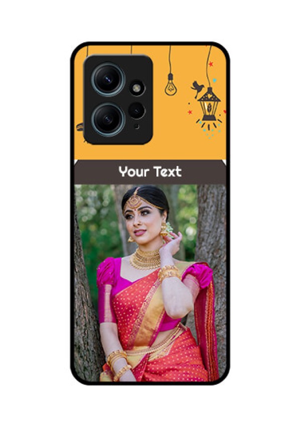 Redmi Note 12 4G Custom Glass Phone CaseWith Family Picture And Icons