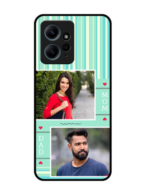 Custom Redmi Note 12 4G Custom Glass Phone CaseMom and Dad Pic Design