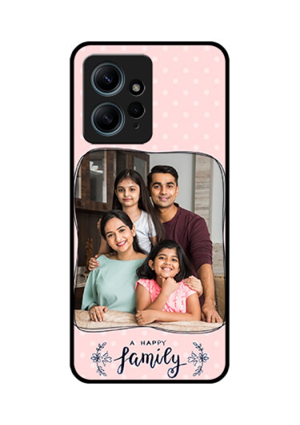Redmi Note 12 4G Custom Glass Phone CaseFamily With Dots Design