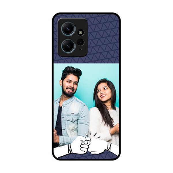 Redmi Note 12 4G Custom Glass Phone CaseWith Best Friends Design Redmi Note 12 4G Custom Glass Phone CaseWith Best Friends Design