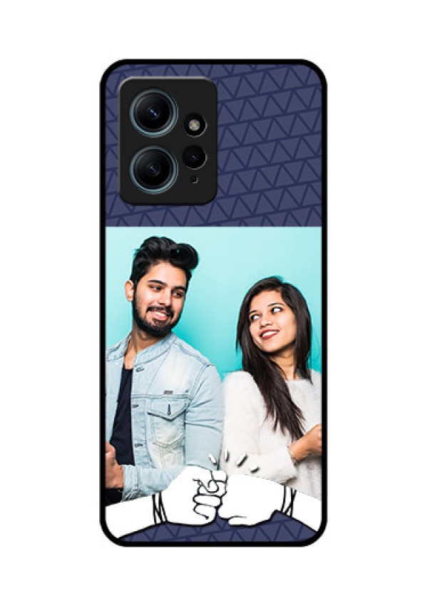 Redmi Note 12 4G Custom Glass Phone CaseWith Best Friends Design